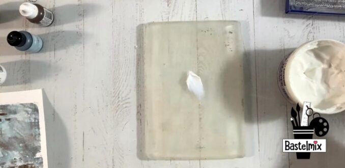 Druck auf Gelli Plate mit Matte Medium versiegeln